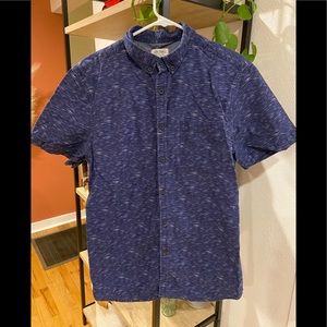 Originals by Cactus Blue Button Up Short Sleeve Shirt - Large